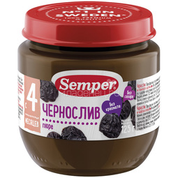 Пюре Semper фруктовое 125 гр Чернослив (с 4 мес)