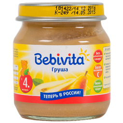 Пюре Bebivita фруктовое 100 гр Груша (с 4 мес)