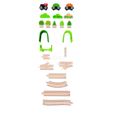 Игрушка Hape деревянная Железная дорога E3713, 54 детали 3