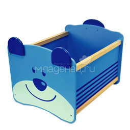 Ящик для игрушек I`m Toy Медведь синий