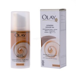 Тон крем Olay Complete увлажняющий + легкий эффект тонирующей основы Max Factor 50 мл Для смуглой кожи