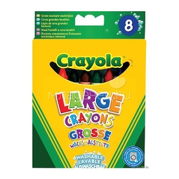 Карандаши восковые Crayola 8 больших смываемых мелков