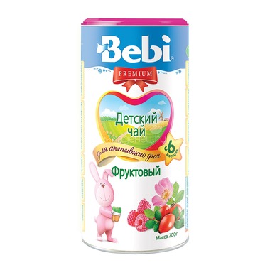 Чай детский Bebi Premium инстантный 200 гр Фруктовый (с 6 мес) 0