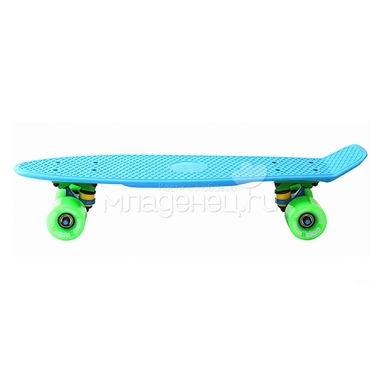 Скейтборд Y-SCOO Fishskateboard 22" винил 56,6х15 с сумкой Blue/Green 2