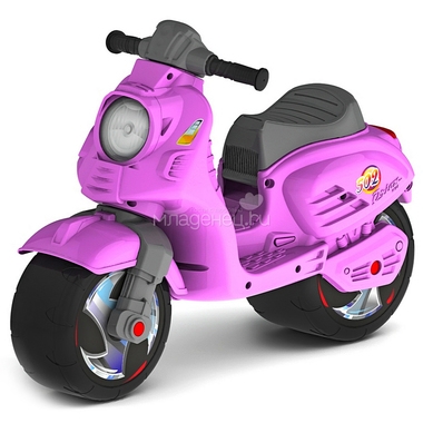 Каталка-мотоцикл ОР502 Скутер Розовый 0