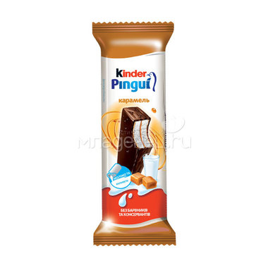 Пирожное бисквитное Kinder Пингви Карамель 30 гр (с 3 лет) 0