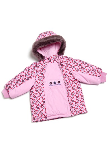 Куртка Veneya Венейя для девочки, цвет розовый с рисунком  0