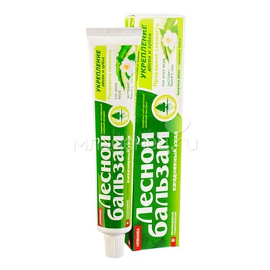 Зубная паста Лесной бальзам Профилактическая с экстрактами алоэ вера и белого чая на отваре трав, 75мл 0