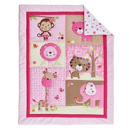 Комплект детского постельного белья Giovanni Shapito 7 предметов Pink Zoo