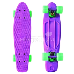 Скейтборд Y-SCOO Fishskateboard 22&quot; винил 56,6х15 с сумкой Purple/Green