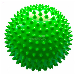 Мяч ежик МалышОК 6,5 см (в пакете) зеленый