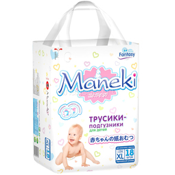 Трусики Maneki Fantasy Mini 12 кг 18 шт Размер XL