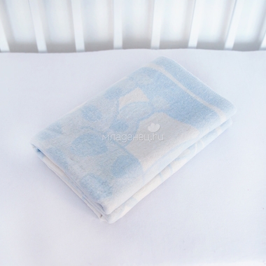 Одеяло Споки Ноки байковое 100% хлопок 100х140 жаккардовое Жираф (бежевый, голубой, розовый и салатовый) 4