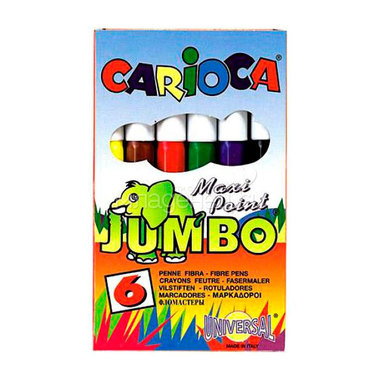 Набор фломастеров CARIOCA MINI JUMBO для детей 6 цветов 0