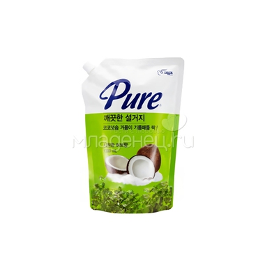 Средство для мытья посуды Pigeon Pure 1300 мл. С ароматом трав (мягкая упаковка) 0