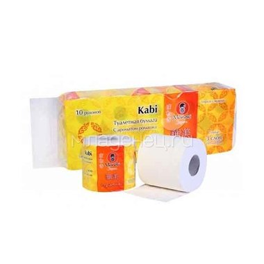 Туалетная бумага Maneki Kabi 3 слоя 3 слоя (10 рулонов в упаковке) белая аромат Ромашки 39,2 м 1