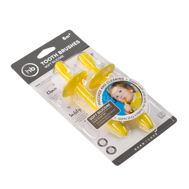 Набор силиконовых зубных щеток Happy Baby Цвет - желтый 3