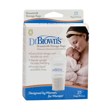 Пакеты для заморозки грудного молока Dr. Brown's 180 мл (25 шт) 1