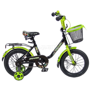Велосипед двухколесный Velolider 14" Lider Stark 14U-009 Черный/Зеленый 0