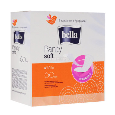 Прокладки гигиенические ежедневные Bella Panty Soft Soft 60 шт 0