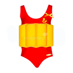 Купальный костюм для девочки Baby Swimmer Уточка красный рост 92