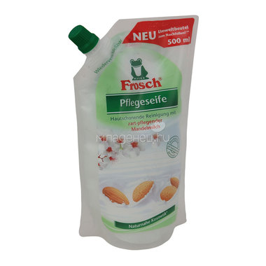 Мыло жидкое Frosch для рук Миндальное молочко (запасная упаковка) 500 мл 0
