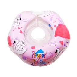 Круг для купания  Roxy-kids Лебединое озеро розовый (музыкальный) с 0 мес