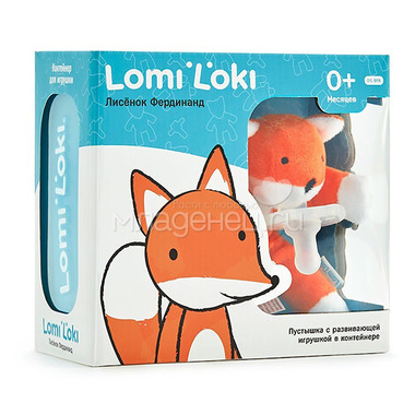 Пустышка Lomi Loki с развивающей игрушкой Лисенок Фердинанд 3