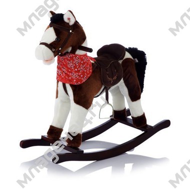 Качалка Jolly Ride Лошадка Белая с коричневым JR614 0