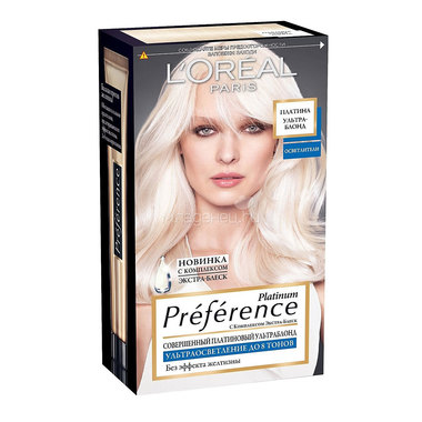Краска для волос L'Oreal Preference платина ультраблонд осветленный (тон 8) 0