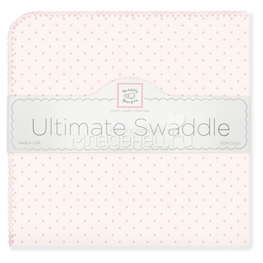 Пеленка фланелевая SwaddleDesigns Pink w/Pink Dot 0