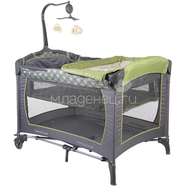 Манеж-кровать Baby Trend Серый и Зелёный 0