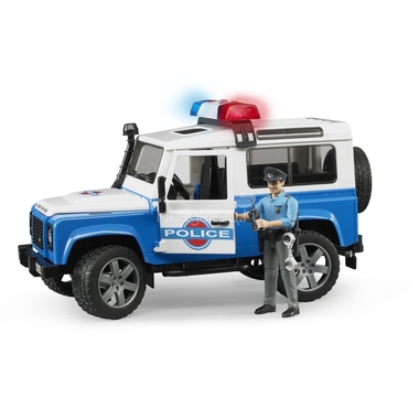 Внедорожник Land Rover Defender Station Wagon Полиция с фигуркой 0