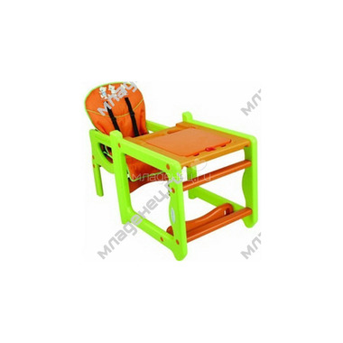 Стульчик для кормления Lider Kids J-D001 Оранжевый с зеленым 1