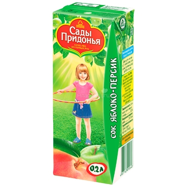 Сок Сады Придонья 200 мл (тетрапак) Яблочно-персиковый с мякотью (с 5 мес) 0