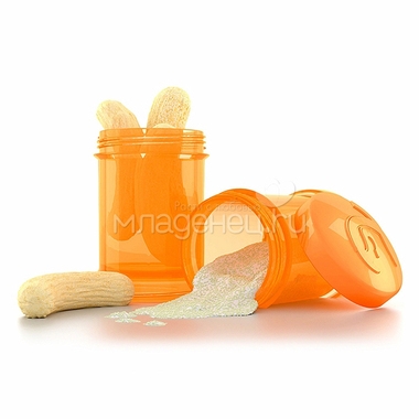 Контейнер Twistshake для сухой смеси 2 шт (100 мл) оранжевый 3