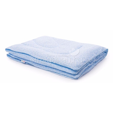 Одеяло Vikalex 110х140 бязь, холлофайбер Голубой с бантиками 0