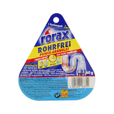Чистящее средство Rorax для сливных труб 60 гр. гранулы 0