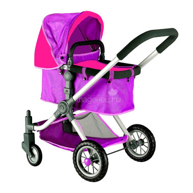 Кукольная коляска RT 646 Фиолетовый и фуксия 0
