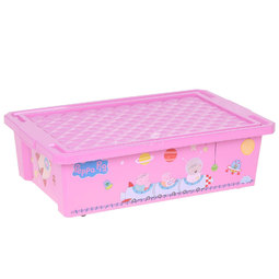 Ящик для хранения игрушек Little Angel X-Box Свинка Пеппа 30л розовый