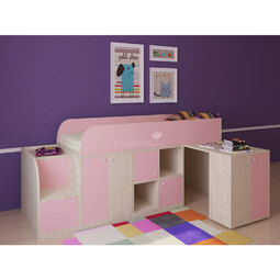 Набор мебели РВ-Мебель Астра мини Дуб молочный/Розовый