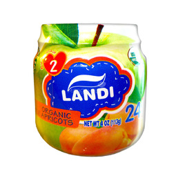 Пюре Landi фруктовое (без сахара) 113 гр Яблоко абрикос (с 6 мес)