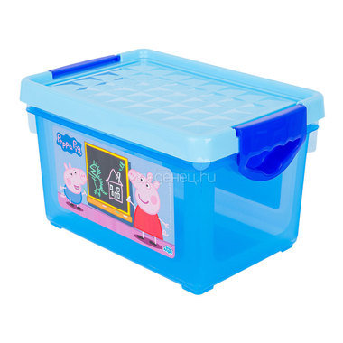 Ящик для хранения мелочей BranQ Свинка Пеппа голубой 0
