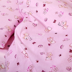 Комплект постельного белья  Споки Ноки бязь100% хлопок Мишки (розовый, голубой)