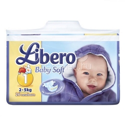 Подгузники Libero Baby Soft ECO tech ECO Tech 2-5 кг (26 шт.) Размер 1
