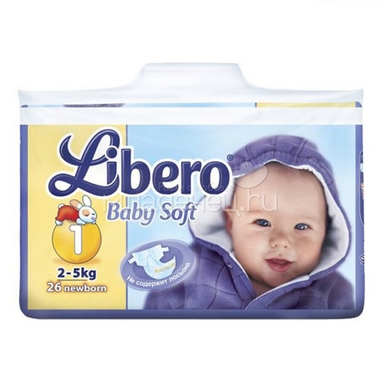 Подгузники Libero Baby Soft ECO tech ECO Tech 2-5 кг (26 шт.) Размер 1 0