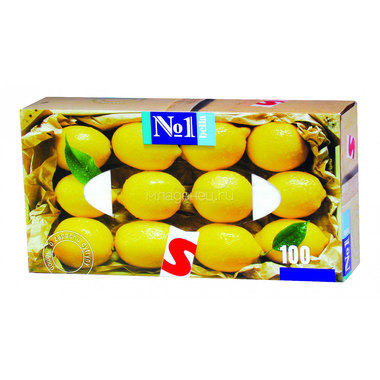 Платочки бумажные Bella №1 с запахом лимона 100 шт 0