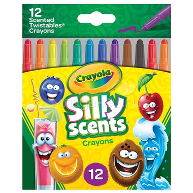 Карандаши восковые Crayola Ароматизированные выкручивающиеся, 12 штук 0