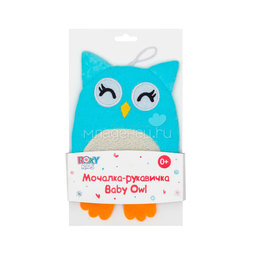 Мочалка-рукавичка Roxy-kids Baby Owl махровая