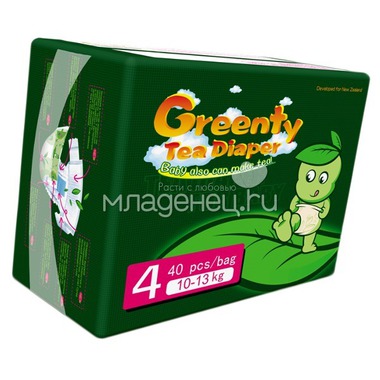 Подгузники Greenty Econom 10-13 кг (40 шт) Размер 4 0